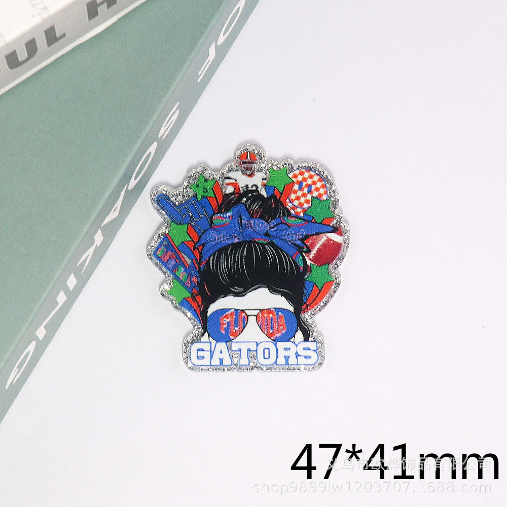 Wholesale 10pcs powder cartoon letter beverage love bag jewelry acrylic pin DIY patch accessories